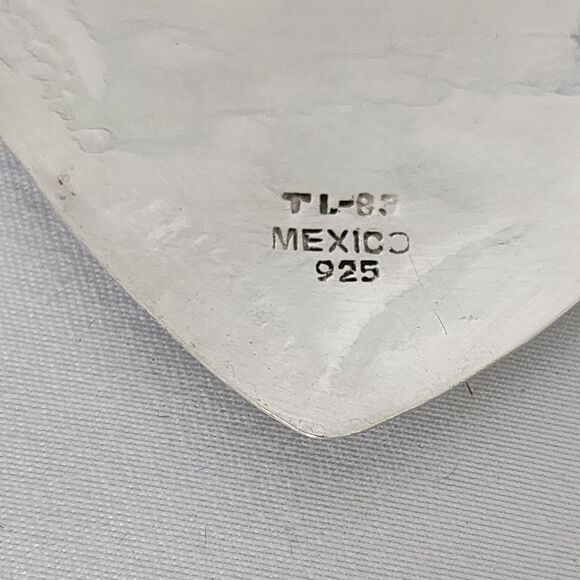 Vintage Taxco Mexico 925 Sterling Silver Heart Pendant Large 3.5" TL-83 24g - Picture 4 of 11